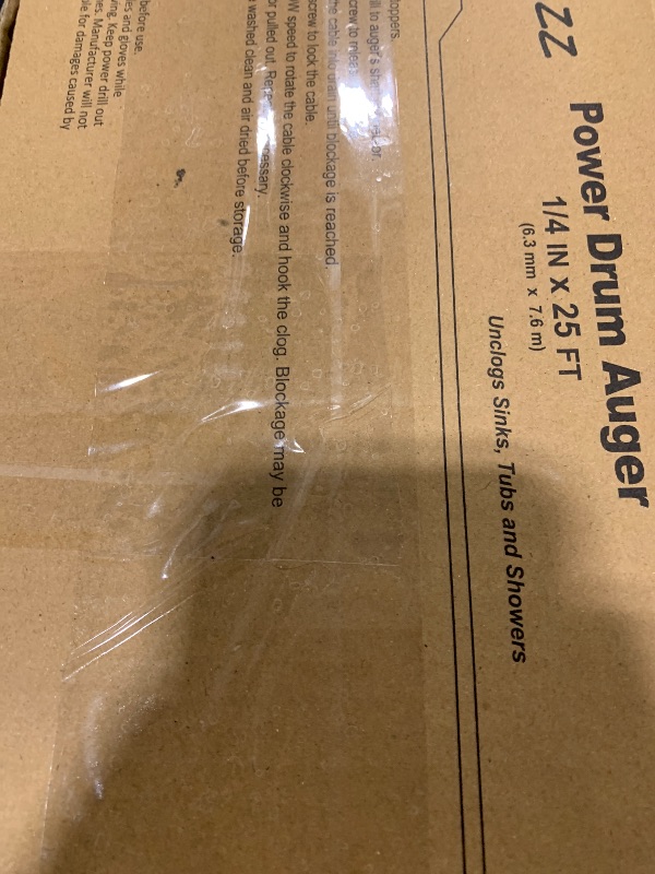 Photo 1 of Drain Auger, Clog Remover with Drill Adapter, 25 Feet Flexible Plumbing Snake Use Manually or Powered for Kitchen,Bathrom and Shower Sink, Comes with Gloves (orange)