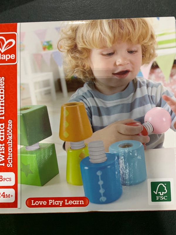 Photo 1 of Hape Twist and Turnables Wooden Building Block Learning Set