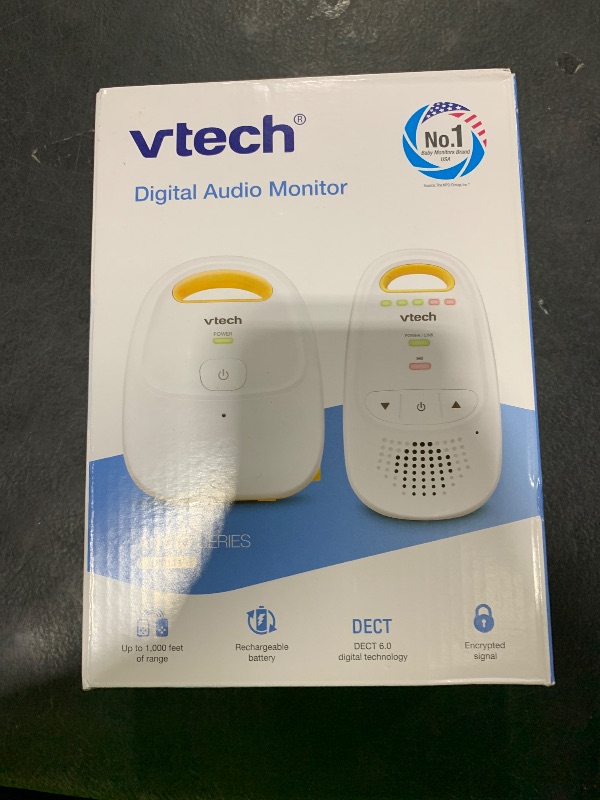 Photo 1 of VTech Upgraded Audio Baby Monitor with Rechargeable Battery, Long Range, and Crystal-Clear Sound