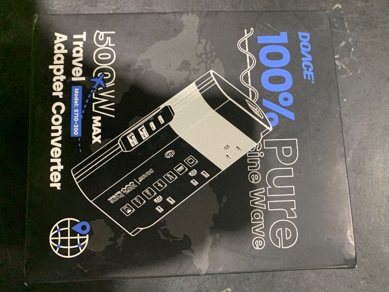 Photo 1 of 500W Pure Sine Wave Voltage Converter US to Europe, 220V to 110V Converter for European Travel, Power Converter Adapter Combo PD for CPAP Hair Straightener Cruler Shaver Toothbrush Laptop Camera Phone