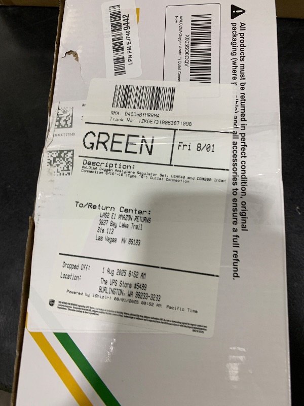 Photo 1 of AWLOLWA Oxygen Acetylene Regulator Set, CGA540 and CGA200 Inlet Connection 9/16"-18 (Type "B") Outlet Connection