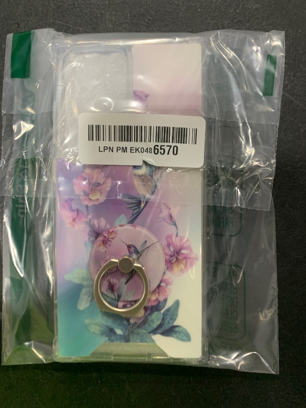 Photo 1 of OOK Clear Case Compatible with Samsung Galaxy S23 Ultra 5G, Pink Hummingbird Pattern Flexible TPU Shockproof Anti-Scratch Bumper Transparent Cover for Galaxy S23 Ultra 5G with Ring Kickstand