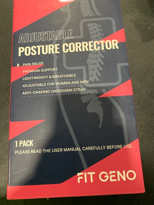 Photo 1 of Fit Geno Posture Corrector for Women Invisilite: Invisible Lightweight Back Brace for Neck Shoulder & Upper Back Pain Relief - Improve Posture Correct Hunchback Slouching Under Clothes Medium/Large