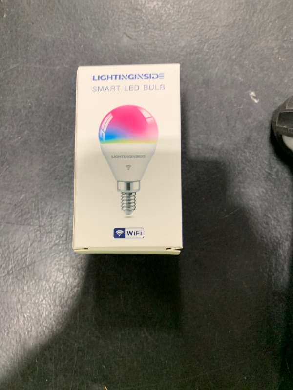 Photo 1 of Lightinginside G16.5 Smart Light Bulbs 50W Equivalent, WiFi E12 Candelabra LED Light Bulb Compatible with Alexa/Google Assistant, Ceiling Fan Bulb 5W 550LM, 84+CRI, 2.4G WiFi, ETL Listed, 1 Pack