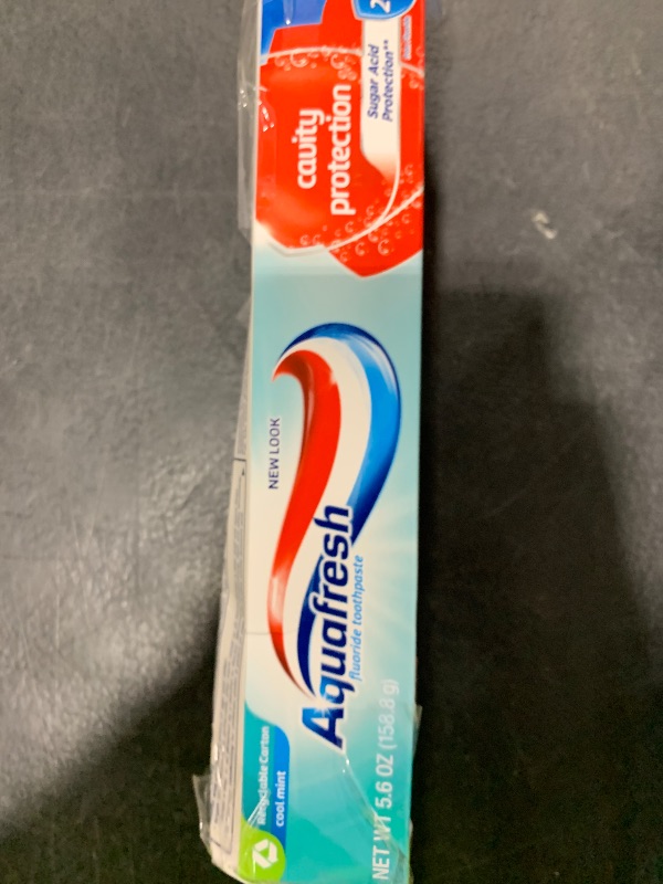 Photo 1 of Aquafresh Cavity Protection Fluoride Toothpaste for Healthy Gums, Strong Teeth, and Fresh Breath, Cool Mint, 5.6 oz