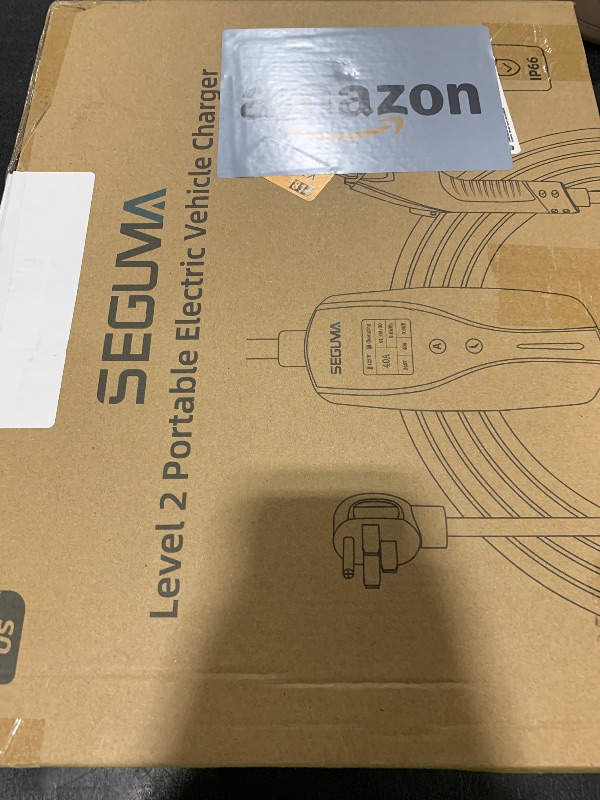 Photo 1 of SEGUMA Level 2 EV Charger, 40Amp Electric Car Chargers 25FT Cable with NEMA 14-50 Plug, Adjustable Current, Timing Delay Electric Vehicle Chargers for J1772 BEVs/PHEVs 240V 9.6kW