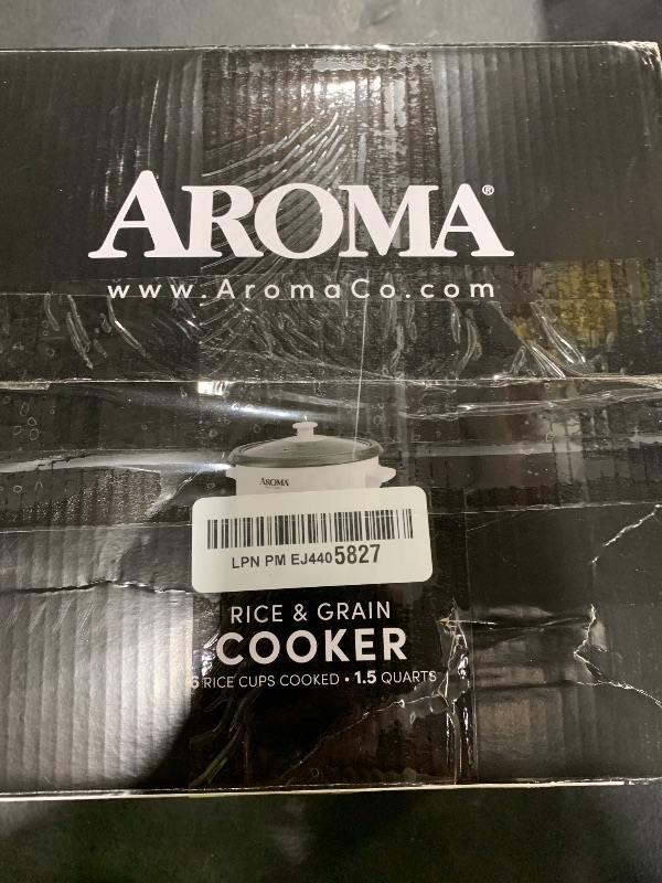 Photo 1 of Aroma Housewares Aroma 6-cup (cooked) 1.5 Qt. One Touch Rice Cooker, White (ARC-363NG), 6 cup cooked/ 3 cup uncook/ 1.5 Qt.
