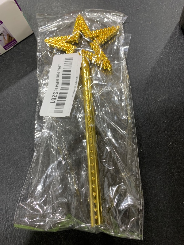 Photo 1 of MYUBWTF Golden 13 Inches Star Wand Elf baton, Angel Star Magic Wand, Silver Fairy Princess Plating, Silver Stars Stick