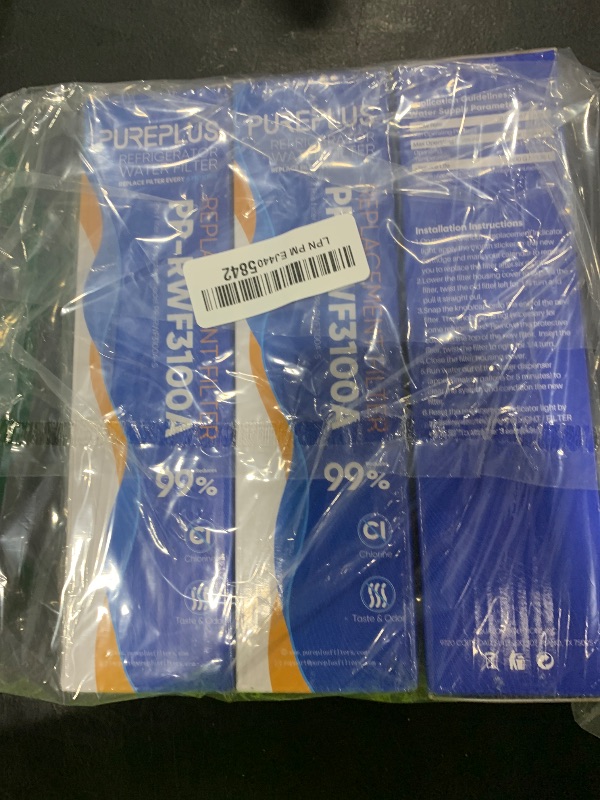 Photo 1 of PUREPLUS 9000194412 Refrigerator Water Filter Replacement for Bosch Ultra Clarity BORPLFTR10,REPLFLTR10,644845,9000 077104,B26FT70SNS,B22CS30SNS,B22CS80SNS,B22CS50SNS,Haier 0060820860,0060218744,3PACK
