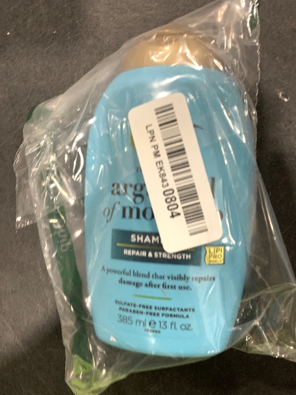 Photo 1 of OGX Renewing + Argan Oil of Morocco Shampoo, Damage Repairing Shampoo & Argan Oil to Help Strengthen & Repair Dry, Damaged Hair, Paraben-Free, Sulfate-Free Surfactants, 13 fl. Oz