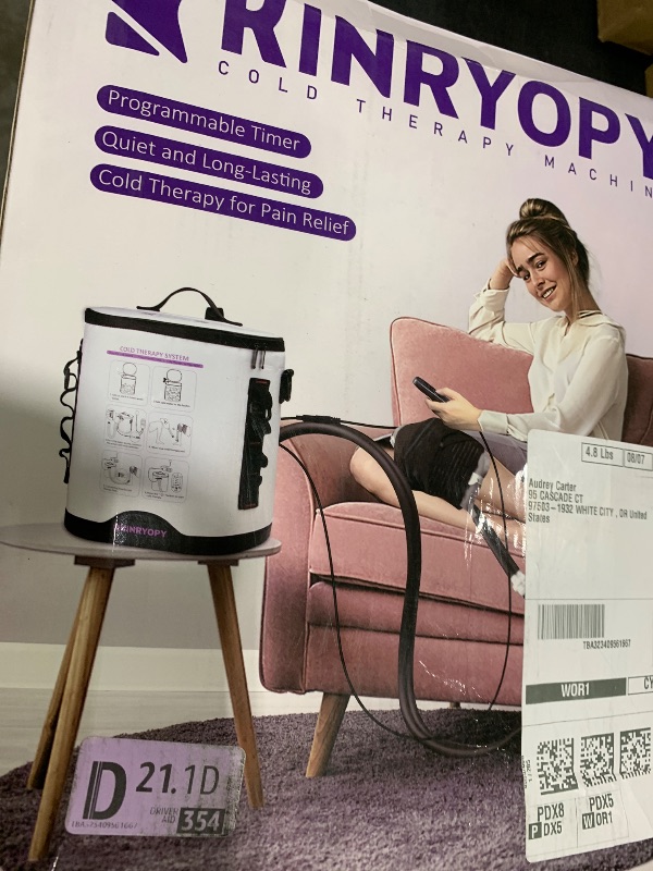 Photo 1 of Cold Therapy Machine with Programmable Timer, Portable Ice Machine for Knee After Surgery, Knee Replacement Recovery System, Cryotherapy Pain Relief w/Compression Pad for,Shoulder, Hip and Ankle