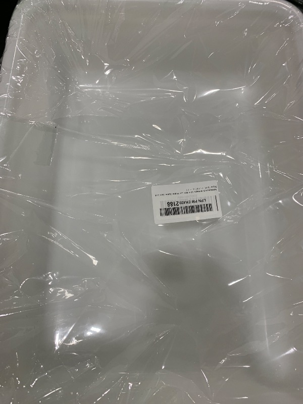 Photo 1 of AnnkkyUS 4-Pack 13 Liter Commercial Bus Tubs, White Plastic Wash Basin Bus Tote