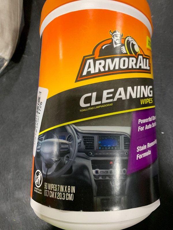 Photo 1 of Armor All Car Cleaning Wipes, Wipes for Car Interior and Car Exterior, 90 Wipes Each