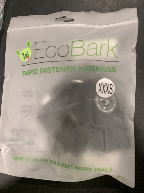 Photo 1 of EcoBark Step in Dog Harness - Eco-Friendly Teacup Dog Harnesses for XXS, XS, and Small Dogs - Reflective and Adjustable Mini Body Halter Vest -Tiny Soft Mesh Toy Breed Harness (XXXS, Black)