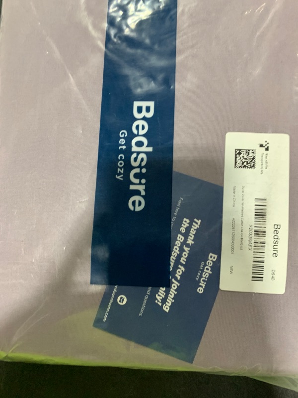 Photo 1 of Bedsure Grayish Purple Duvet Cover Full Size - 3 Pieces Prewashed Extra Soft Cotton-Like Bedding Set, Includes 1 Duvet Cover 80x90 Inches with Zipper Closure & 2 Pillow Shams, Comforter Not Included