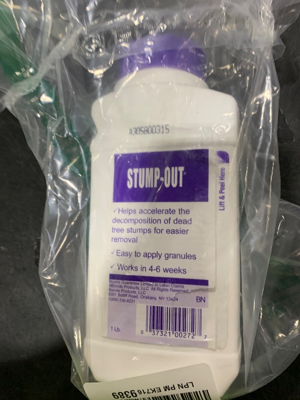 Photo 1 of Bonide Stump-Out Granules, Do-it-Yourself At Home Stump Removal Pellets, 1 lb. Fast-Acting Formula for Outdoor Use