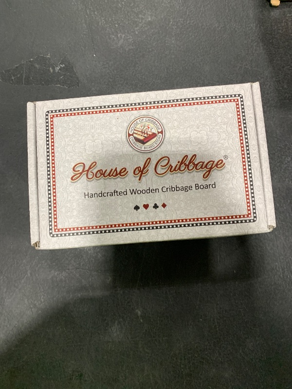 Photo 1 of House of Cribbage - 2 Track - Wooden Travel - Pocket Size Cribbage Board - Size: 4.75 Inch - Storage Space for Cribbage Pegs - Score Marking Fields for Won Games - 60 Points - Non Continuous