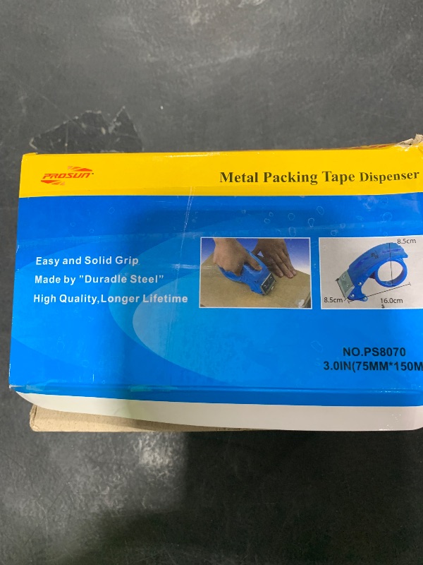 Photo 1 of PROSUN Metal Big Handheld Tape Gun Dispenser 3 Inch (Large Size) 75mm Wide Packing Packaging Sealing Tape Cutter Orange TG08-ORG for People with Big Hands