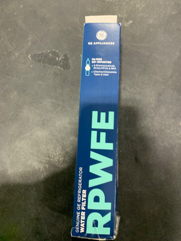 Photo 1 of GE RPWFE Refrigerator Water Filter, Genuine Replacement Filter, Certified to Reduce Lead, Sulfur, and 50+ Other Impurities, Replace Every 6 Months for Best Results, Pack of 1