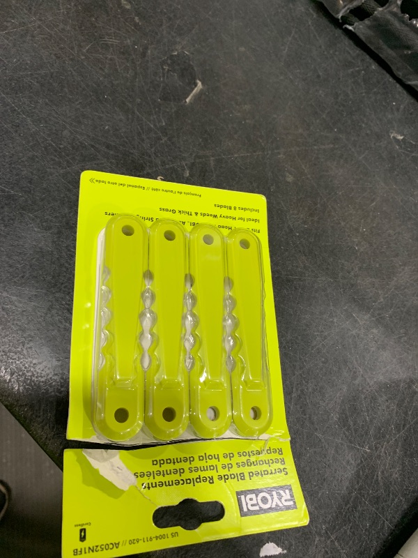 Photo 1 of RYOBI Serrated Blade Replacement (8-Pack) AC052N1FB - Accessories for Auto Feed String Trimmers