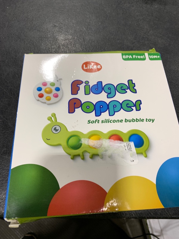 Photo 1 of LiKee Fidget Popper Sensory Baby Toys for 10+ Months, Push and Popping Busy Board, Montessori Toys for 1+ Years Old, Airplane Car Travel Toy for Toddlers 1-3 Stress Relief (2 Pieces)