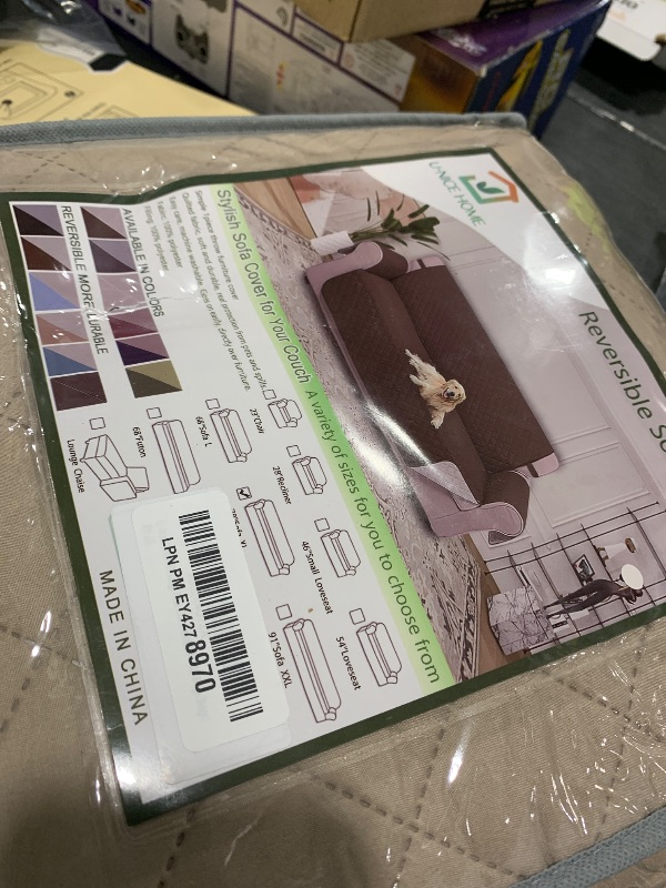 Photo 1 of U-NICE HOME Large Sofa Cover Reversible Couch Cover for Dogs with Elastic Straps Water Resistant Furniture Protector for Pets Couch Cover for 4 Cushion Couch (Oversized Sofa, Beige/Beige)