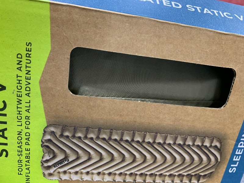 Photo 1 of KLYMIT Insulated Static V Inflatable Sleeping Pad | Comfortable, Lightweight, Easy to Inflate, Portable Air Bed Mattress for Camping, Backpacking and Hiking — Coyote Sand