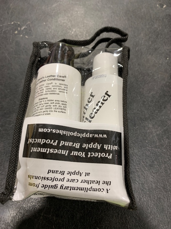 Photo 1 of Apple Brand Leather Cleaner & Conditioner Kit - for Use On Leather Purses, Handbags, Shoes, Boots & Accessories - Safe On Colored and Natural Leather