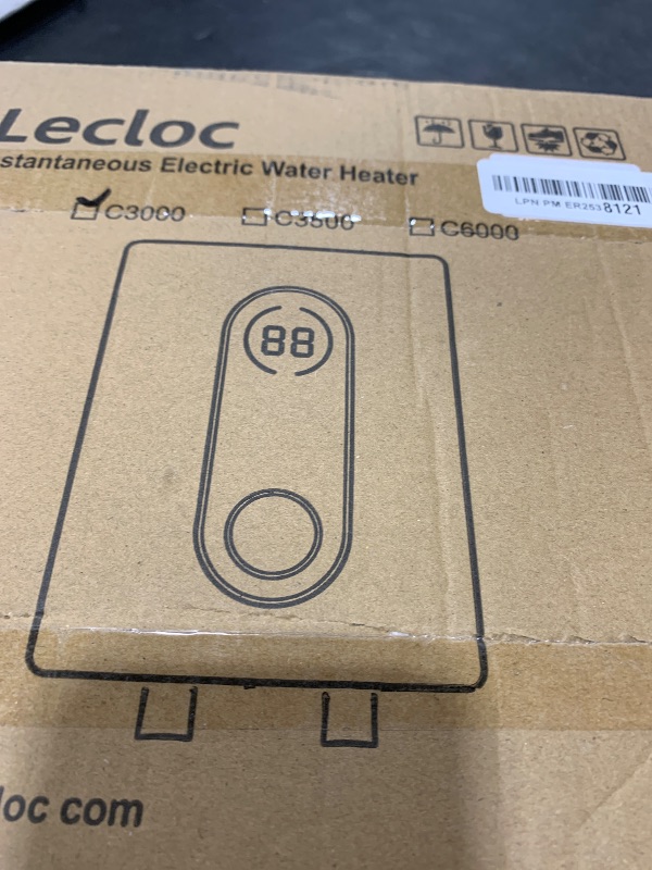 Photo 1 of LECLOC 3kW 120V Mini Instant Hot Water Heater Under Sink, Enlarged LED Digital Display, Knob Control, Multi-protection, IPX4, 30-55? Thermostatic Tankless Point of Use Electric Water Heater with Plug