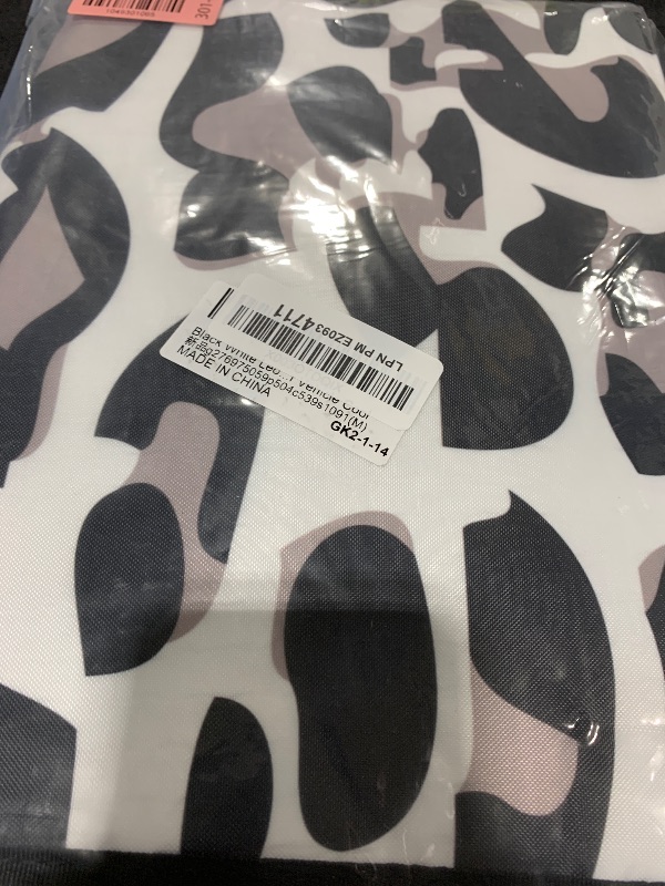 Photo 1 of Black White Leopard Windshield Sun Shade Blocks UV Rays Visor Protector Accordion Folding Sun Reflector Auto Sunshade for Car Truck SUV to Keep Your Vehicle Cool