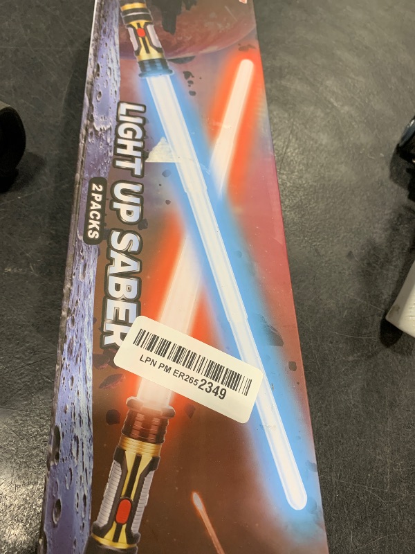 Photo 1 of AuntyFey Light Up Saber for Kids Adults, Retractable Dark Light Up Saber for Adult Sword Kid Set, 2 Pack Toy Light Sword for Kids Boy 3-8, Blue, Red, Purple Light Savers Party