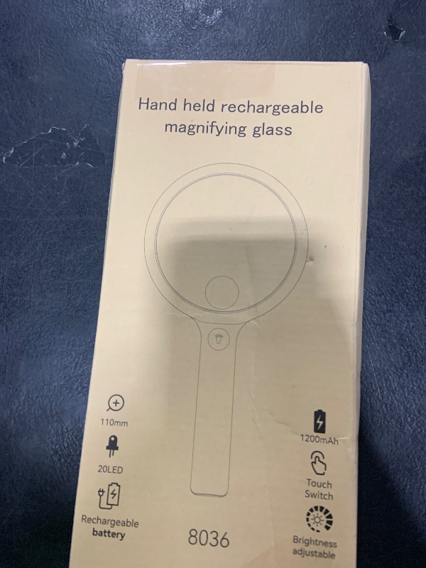 Photo 1 of 30X Charge Magnifying Glass with Light, NUEYiO 4.33Inch Large Handheld Magnifying Glass 20 Daylight LEDs, Third Gear Dimming Lighted Magnifier for Seniors Reading Inspection Coin Collection Jewelry