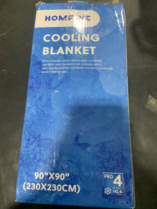 Photo 1 of HOMFINE Cooling Blankets for Hot Sleepers - Summer Blanket Thin Lightweight Breathable Soft Double Side Enhanced Cooling for Bed Couch Sofa, Keep Cool for Night Sweats (Grey, 90 x 90 inches)