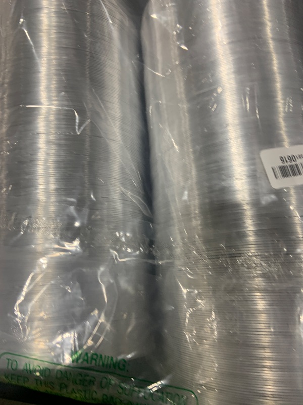 Photo 1 of VIVOSUN 2-Pack 6 Inch 25 Feet Flex Air Aluminum Ducting, Flexible Dryer Vent Hose for HVAC Ventilation with Four 6 Inch Stainless Steel Clamps