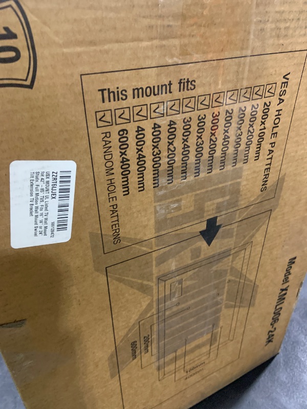 Photo 1 of USX MOUNT UL Listed TV Wall Mount for 42"-85" TVS, Fits 16" 18" or 24" Studs, Full Motion Wall Mount Swivel Tilt Extension TV Bracket with Dual Articulating Arms, Max VESA 600x400mm, Load 110lbs