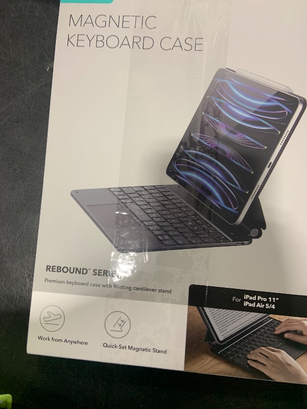 Photo 1 of ESR iPad Air 11 inch Case with Keyboard (M3/M2, 2025/2024), iPad Pro 11 (4th/3rd/2nd/1st Gen) & Air 5/4th Magic keyboard Case, Easy-Set Floating Cantilever Stand, Precision Multi-Touch Trackpad, Black