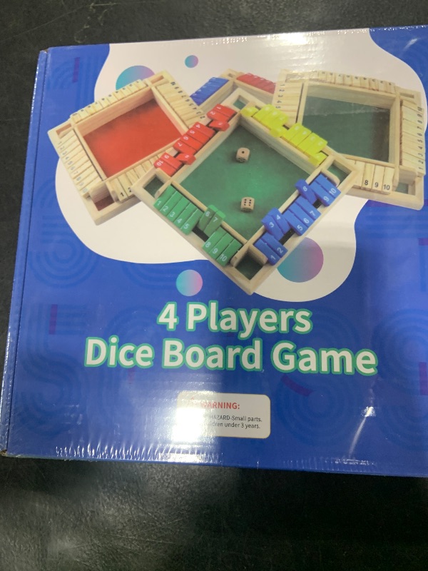 Photo 1 of Shut The Box Game, 4-Player Wooden dice Game That's Perfect for Parties and Gatherings. It enhances Math and Decision-Making Skills While Providing Endless Entertainment.