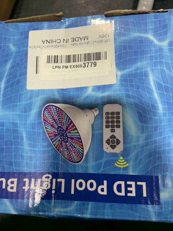 Photo 1 of 120V 50W Pool Lights for Inground Pools, Color Changing Pool Light Bulb with Remote Control, Replacement Bulb for Pentair, Hayward and Other E26 Screw in Type Bulbs