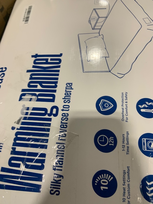 Photo 1 of Westinghouse Heated Blanket Twin Size, Soft Flannel to Sherpa Electric Blanket with 10 Heating Levels, 1-12 Hours Auto Shut Off, Fast Heating, Machine Washable, 62x84 Inch, Beige