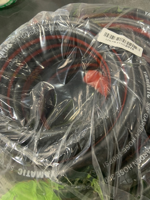 Photo 1 of YAMATIC Garden Hose 75ft x 5/8in, Durable Water Hose with 10 Function Hose Nozzle, Swivel Handle, Kinkless, Leakproof, 3/4" Solid Brass Connections for Backyard Lawn Car Wash