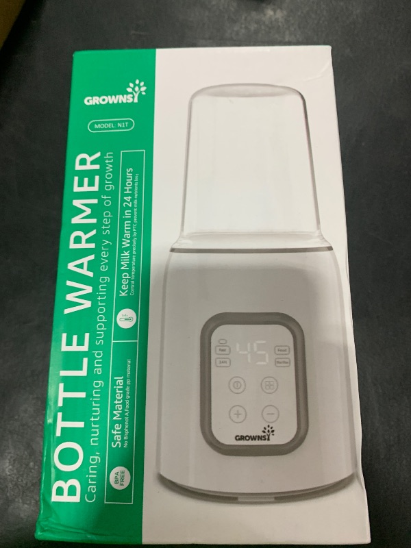Photo 1 of Bottle Warmer, GROWNSY 8-in-1 Fast Baby Milk Warmer with Timer for Breastmilk or Formula, Accurate Temperature Control, with Defrost, Sterili-zing, Keep, Heat Baby Food Jars Function