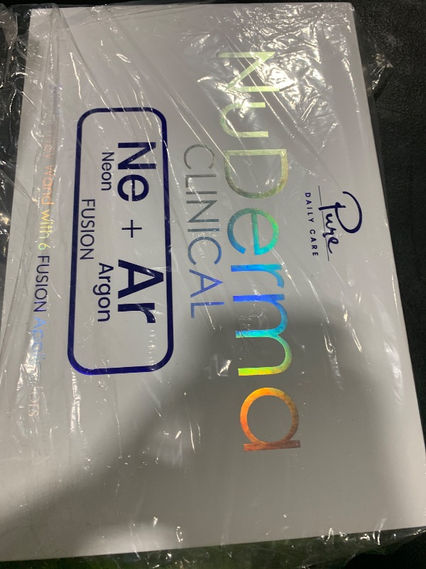 Photo 1 of NuDerma Clinical Skin Therapy Wand - Portable Skin Therapy Machine w 6 Fusion Neon + Argon Wands – Anti Aging - Clarifying - Skin Tightening & Radiance - Wrinkle Reducing
