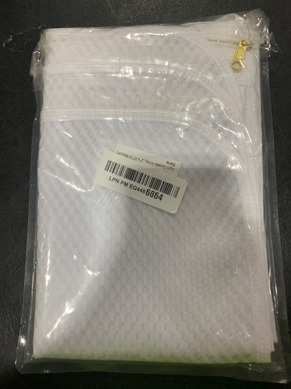 Photo 1 of 3 pcs Durable Honeycomb Mesh Laundry Bags for Delicates 12" x 15" (3 Medium)