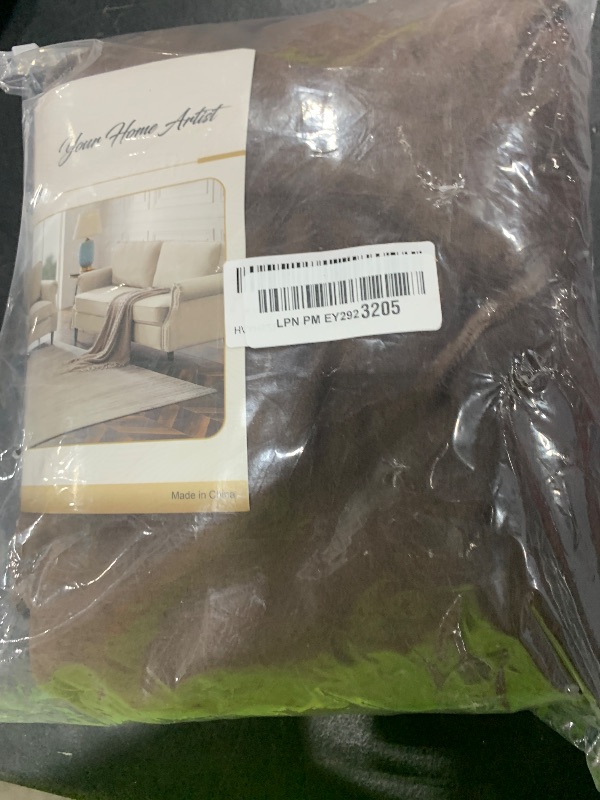 Photo 1 of H.VERSAILTEX Velvet Stretch Couch Cushion Cover Plush Cushion Slipcover for Chair Loveseat Sofa Cushion Furniture Protector Seat Cushion Sofa Cover (3 Piece Sofa Cushion Covers, Brown)