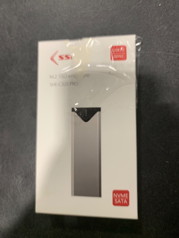 Photo 1 of SSK M.2 NVME SATA SSD Enclosure Adapter, USB 3.2 Gen 2 (10 Gbps) to NVME PCI-E SATA M-Key/(B+M) Key Solid State Drive External Enclosure Aluminum Support UASP Trim for SSDs 2242/2260/2280
