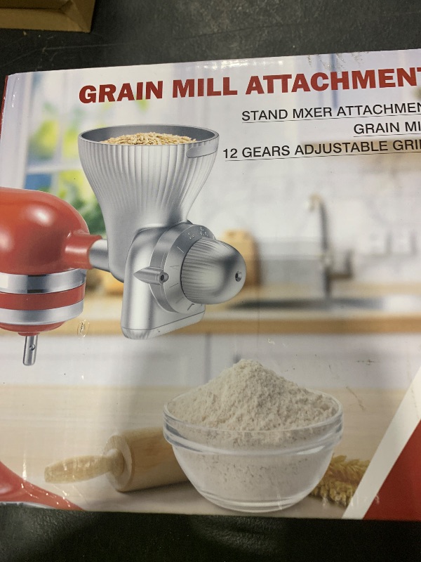 Photo 1 of Grain Mill Attachment for Kitchenaid Stand Mixer, Kitchen Aid Accessories and Attachments Flour Mill, Mixer Attachment Wheat Grinder Fit for Grinding Wheat, Corn, Oats, Buckwheat and Other Cereals