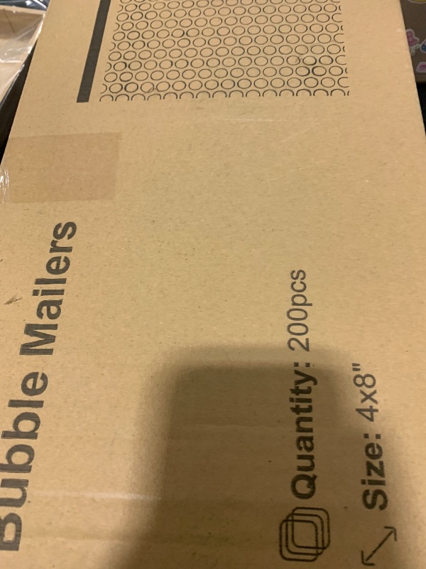 Photo 1 of METRONIC 4x8" Bubble Mailer 200 Pack Waterproof White Small Bubble Mailers Usable Size 4x7" Self Seal Mailing Envelopes Bubble Padded for Small Business Mailing Jewelry Makeup Cards Envelope Mailers