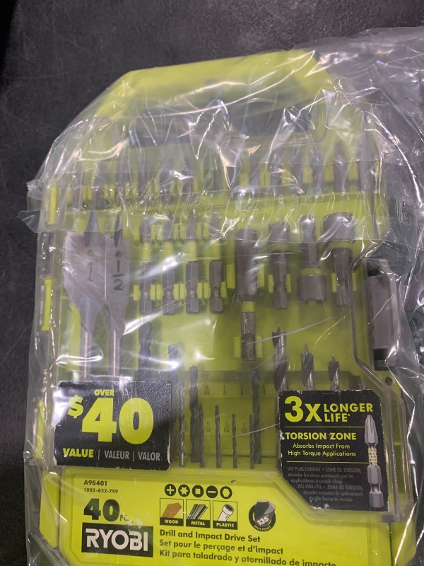 Photo 1 of Ryobi A98401 Drill and Impact Drive Set 40 pc