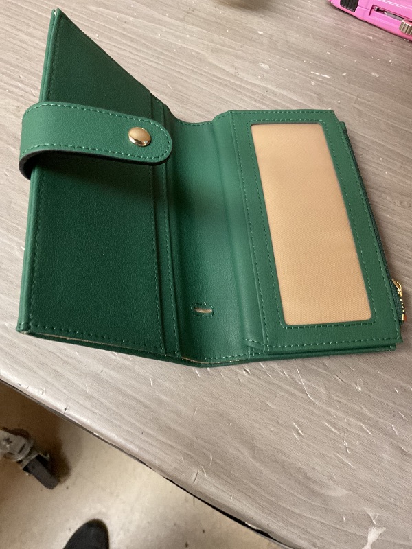 Photo 1 of Travelambo RFID Wallet Women Large Size Bifold Multi Card Wallet Case with Zipper Pocke Credit Card Holder for Women olive green 