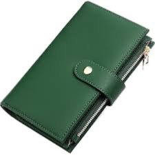 Photo 1 of Travelambo RFID Wallet Women Large Size Bifold Multi Card Wallet Case with Zipper Pocke Credit Card Holder for Women olive green 